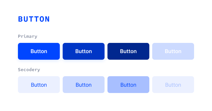 디자인 시스템 기반의 UI/UX 공통 가이드 BUTTON 예시
