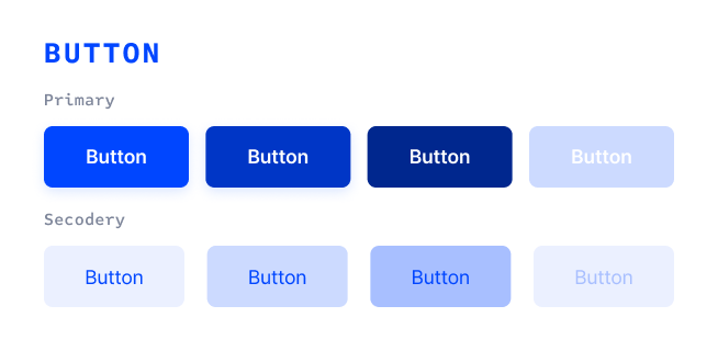 디자인 시스템 기반의 UI/UX 공통 가이드 BUTTON 예시